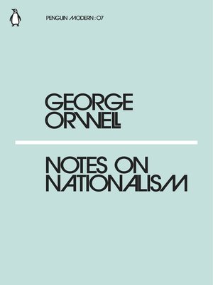 cover image of Notes on Nationalism